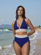 Bikini élégant taille haute sculptant