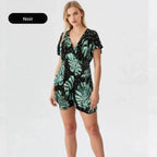 Combishort à imprimé floral