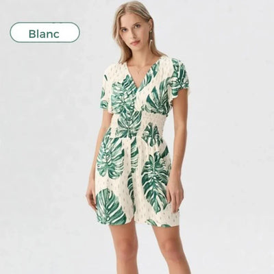 Combishort à imprimé floral