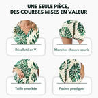 Combishort à imprimé floral
