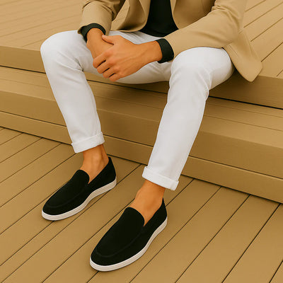 Élégant Mocassin En Suède