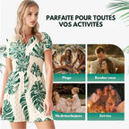 Combishort à imprimé floral