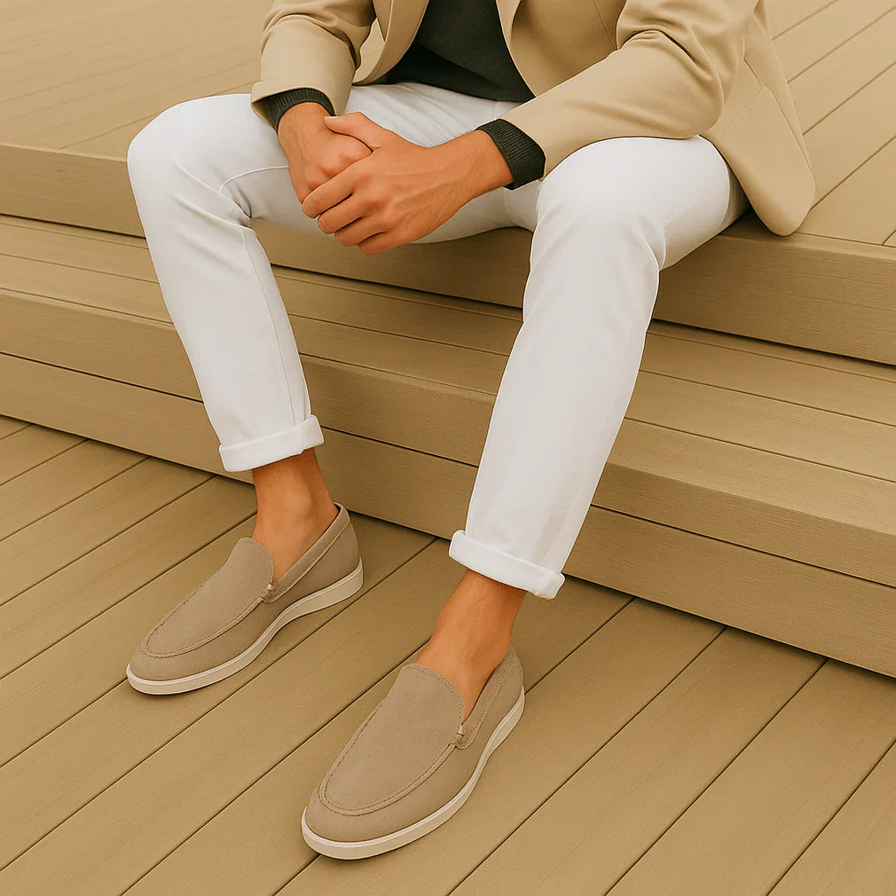Élégant Mocassin En Suède