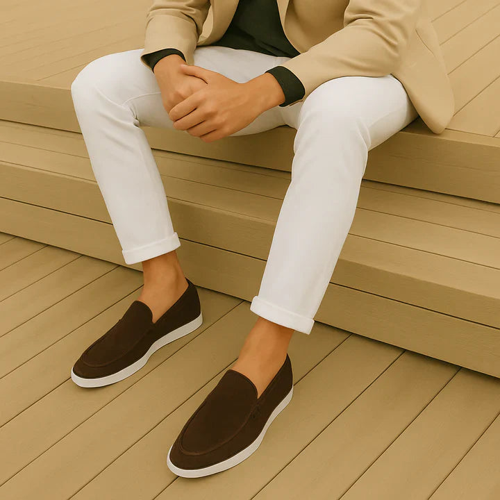 Élégant Mocassin En Suède